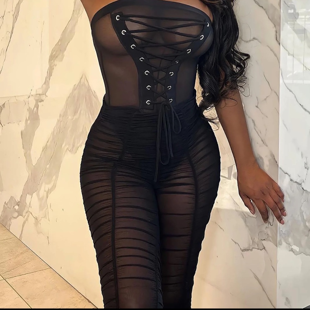 Mackenzie mesh jumpsuit